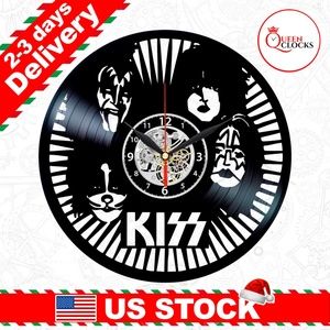 Kiss Vinyl Clock Band Ace Frehley Rock Decor Gifts